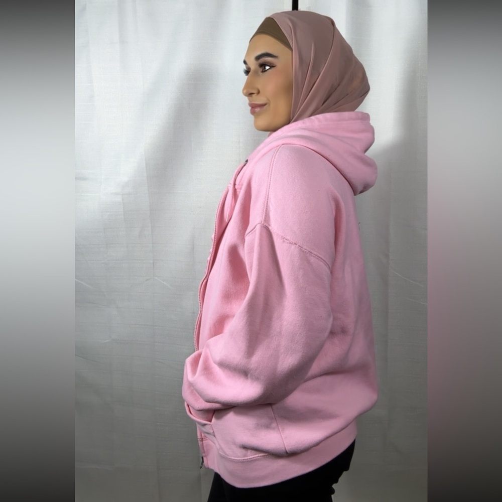 Pacific & Co. Pink Zip Up Oversized Hooded Jacket Size XL